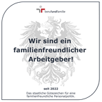 Logo Beruf und Familie - Gütesiegel für eine familienfreundliche Personalpolitik